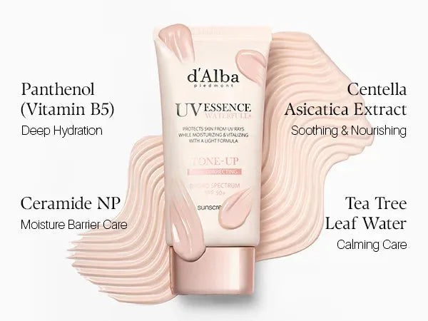 [d'Alba] UV Essence Waterfull+ Tone-up Pink Correcting Sunscreen OTC Ver. (US FDA STANDARD) 50ml 정품 달바 선크림