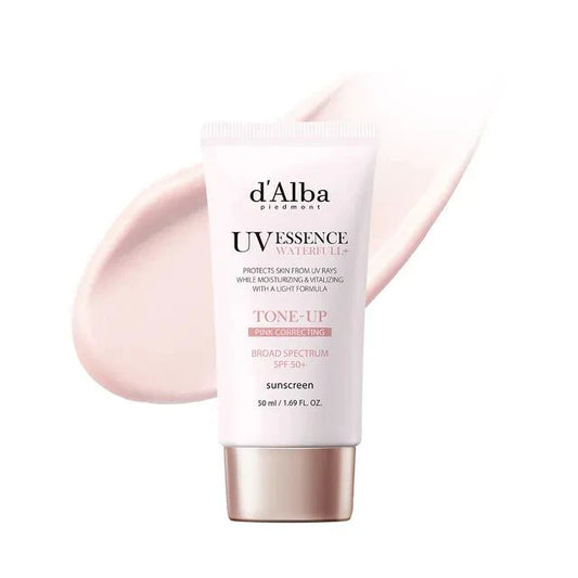 [d'Alba] UV Essence Waterfull+ Tone-up Pink Correcting Sunscreen OTC Ver. (US FDA STANDARD) 50ml 정품 달바 선크림
